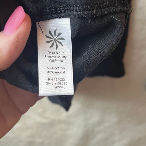 Athleta Top Crew Neck Long Sleeve Shirt Black Activewear 2X - Picture 7 of 9